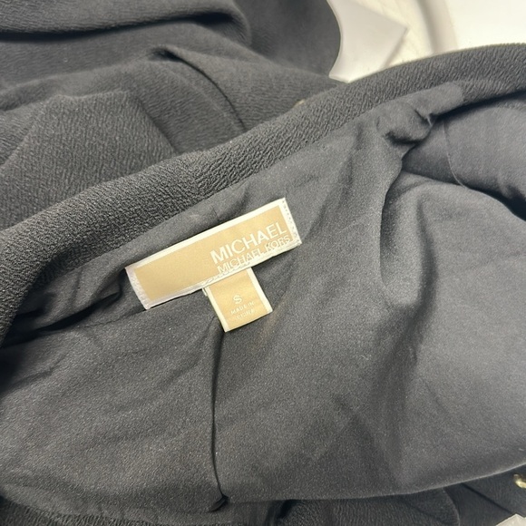 Michael Kors Blazer Jacket Long Sleeve Pockets Black Gold Studded Size Small - Picture 8 of 8